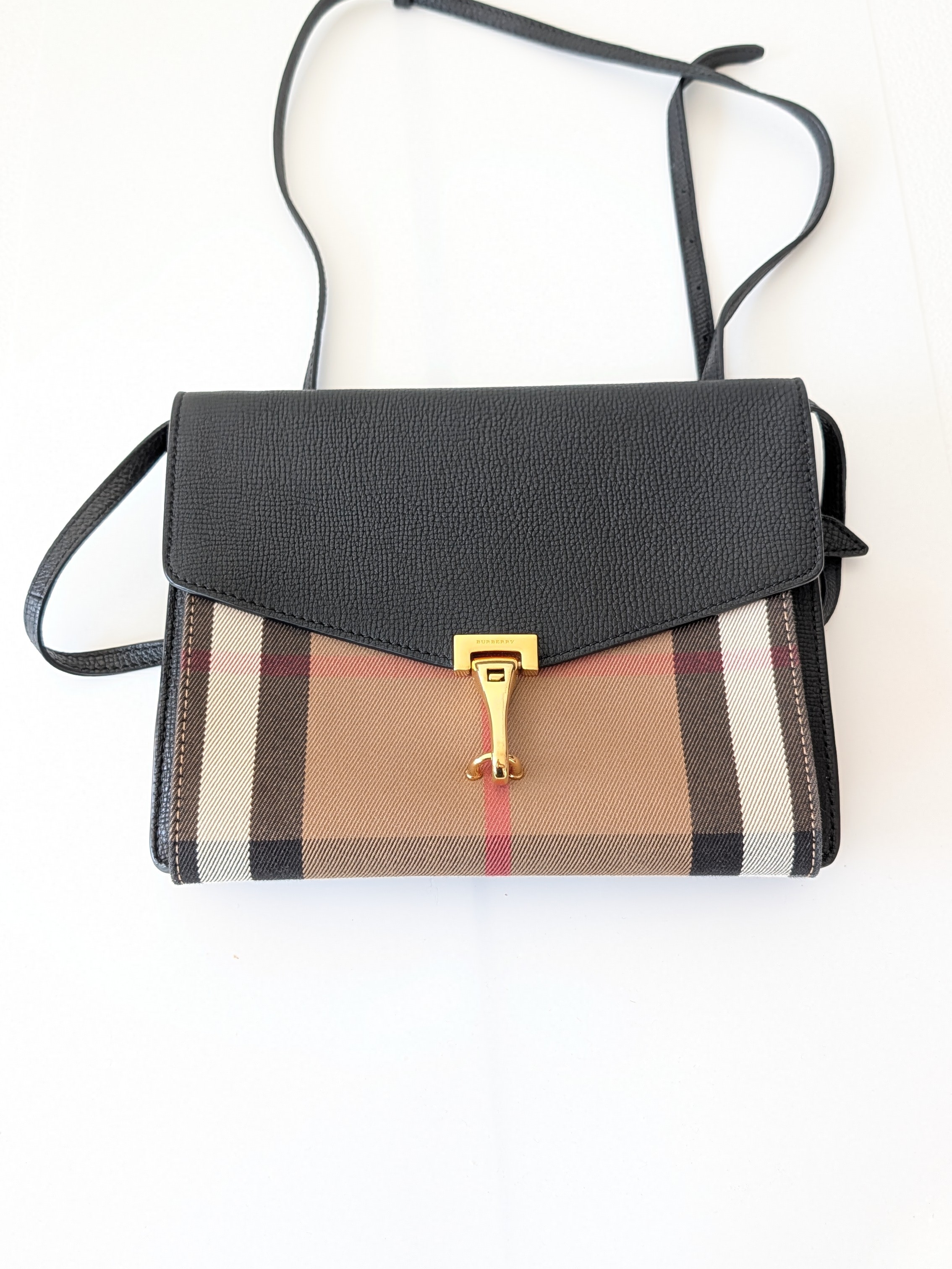 Burberry Black House Check Macken Small Shoulder Bag